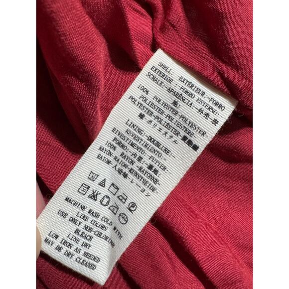 Free People All I Got Deep Red Floral Maxi Dress size 2 - Picture 6 of 9